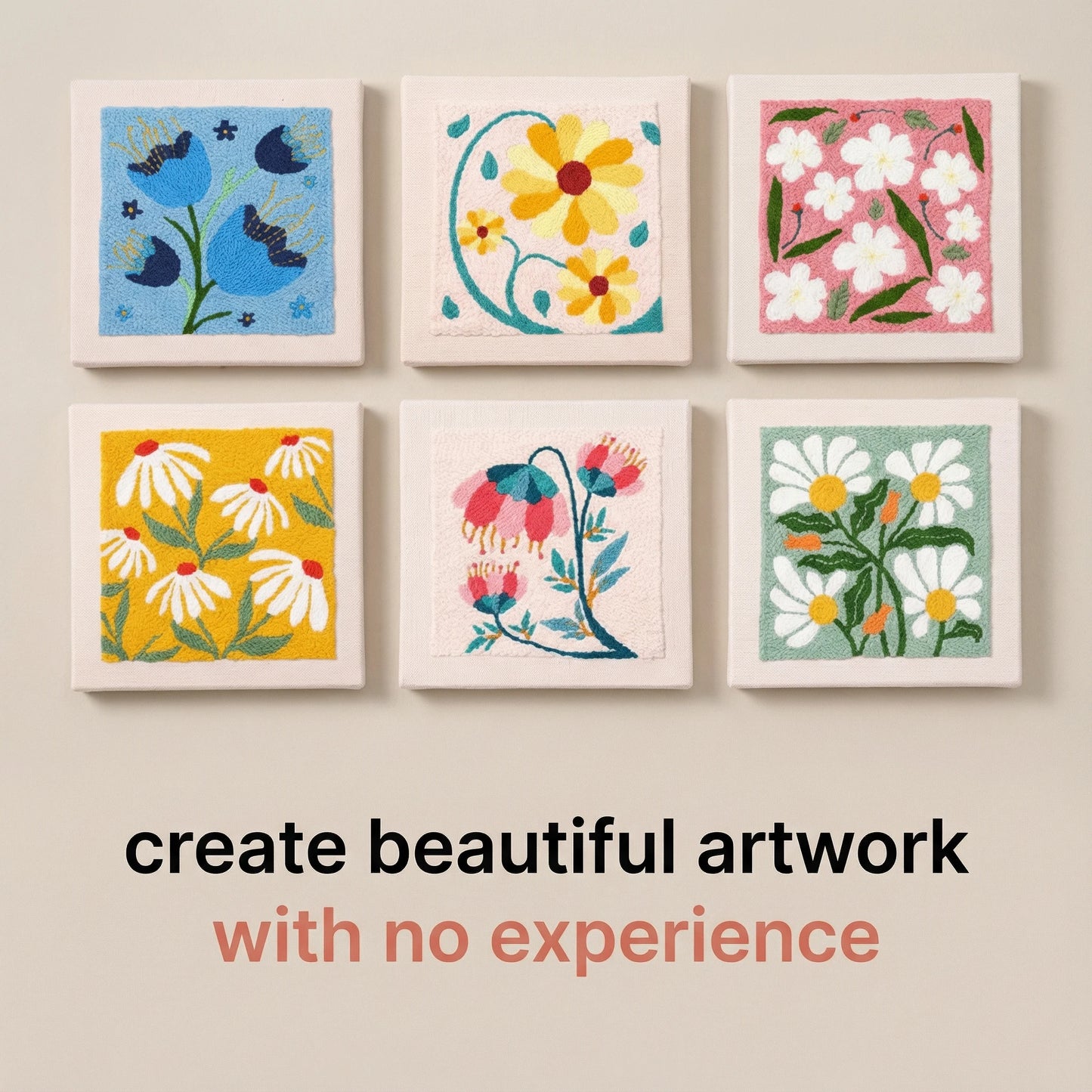 Punch needle kit with Frame