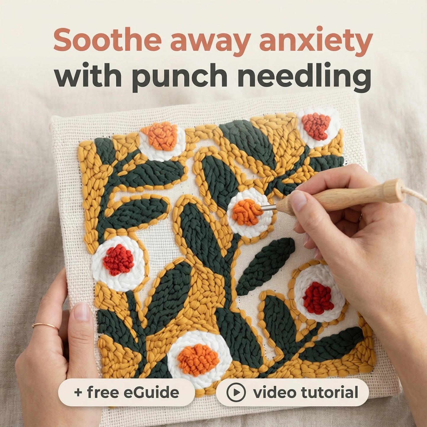Punch needle kit with Frame