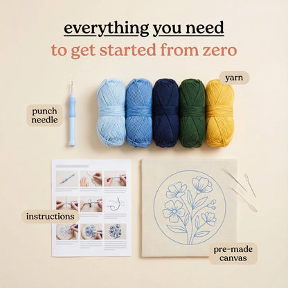 Punch needle kit with Frame